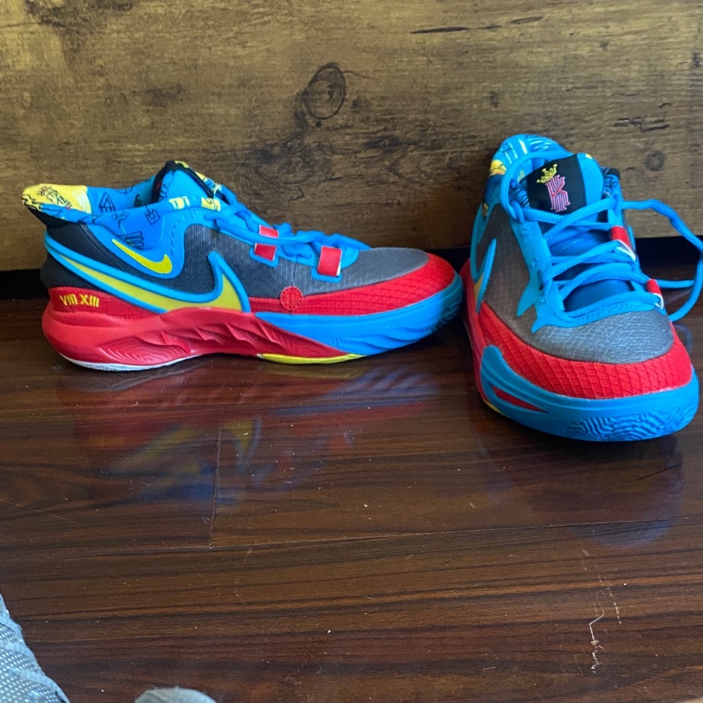 Nike Kids Sneakers in Red, Blue, and Yellow